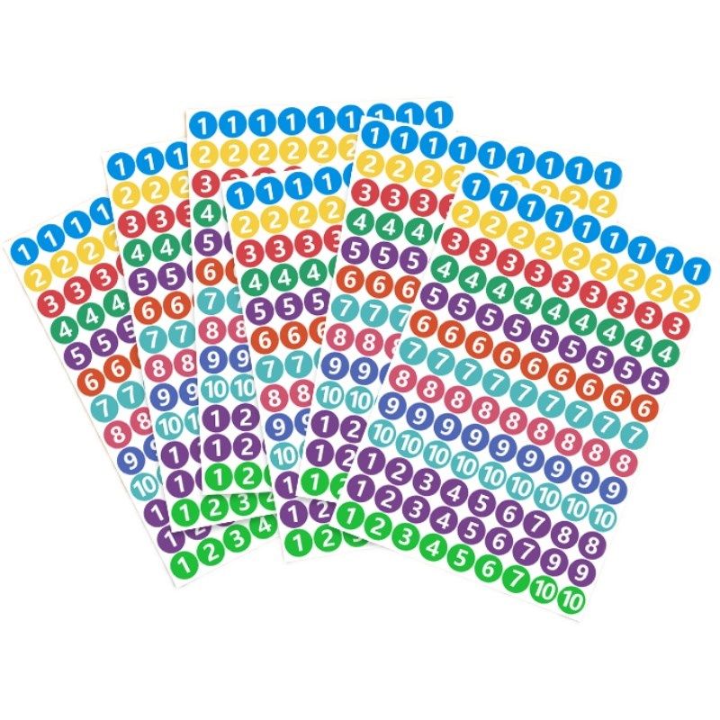 圆点数字不干胶标签贴跨s境序号编号彩色贴纸衣服鞋袜尺码大小标,淘宝优惠券,粉丝福利购,淘宝优惠卷