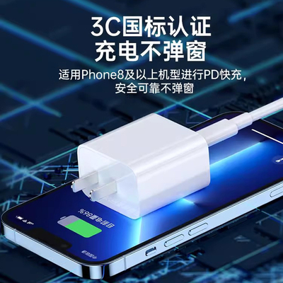 适用苹果充电器线快充iphone13/14promax数据线12充电头11/8plus手机PD30充电线闪充ipad平板专用原正品装