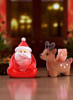 圣诞节石水晶盒伴手摆件小豆桌面