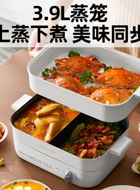 罗娅鸳鸯电火锅可分离式家用5L大