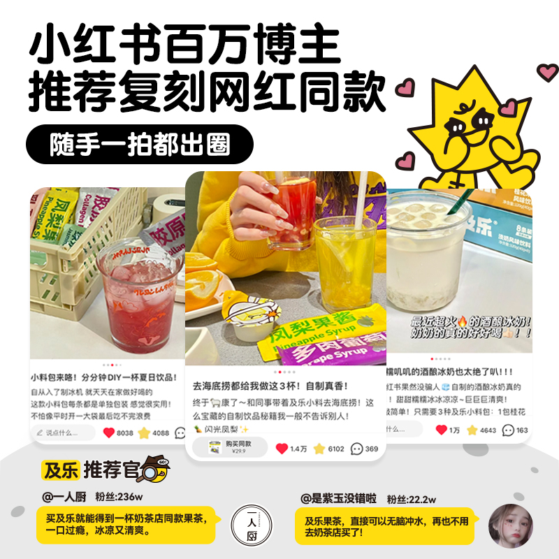 JOYNOW及乐冲泡果茶自制果茶冲饮酱适合夏天喝的果茶果酱茶冲饮
