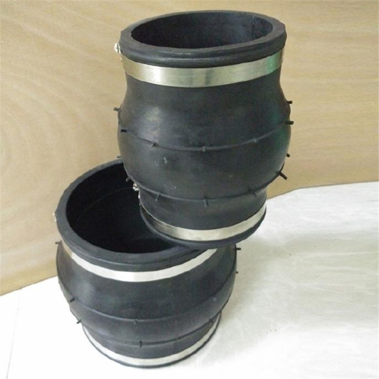 不锈钢卡箍式柔性橡胶软接头 卡箍式橡胶伸缩节 卡箍弹性接头