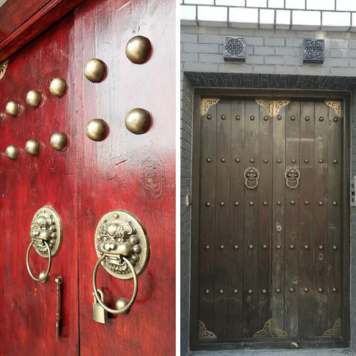中式纯黄铜兽头门环仿古麒麟狮子头虎头把手复古木门拉环大门拉手 - 图2