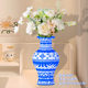 Tiny particle educational blue and white porcelain potted building block ornaments
