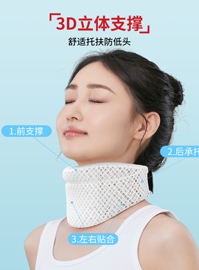 ONETWO3D颈托防低头3d打印护颈脖套男女预防脖子前倾颈椎支撑护脖