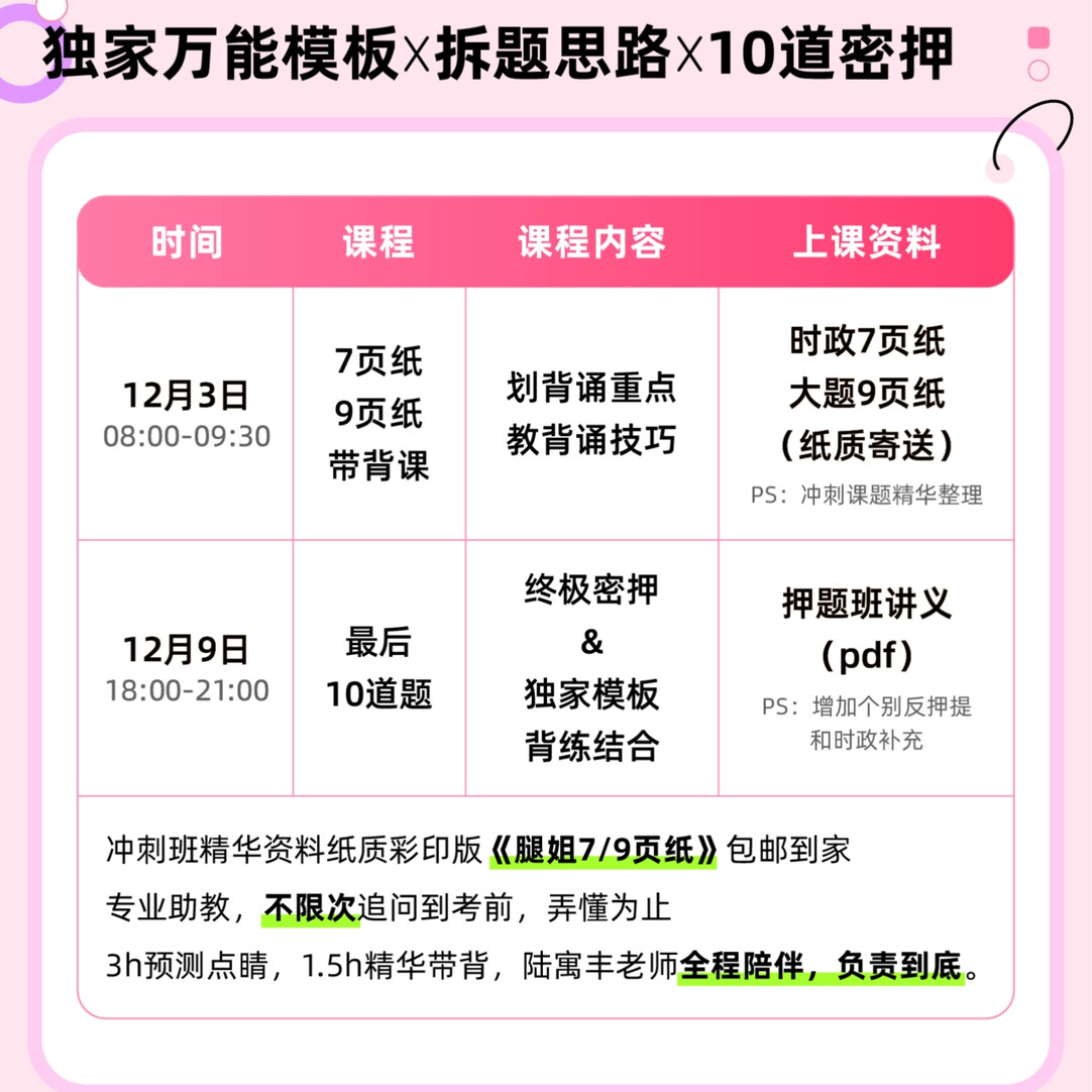 腿姐预测点睛班26考研政治陆寓丰技巧班课程冲刺押题网课赠肖四卷 - 图1
