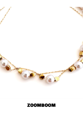 ZOOMBOOM 双层金贝珠手链女小香风精致百搭高级感日韩手饰