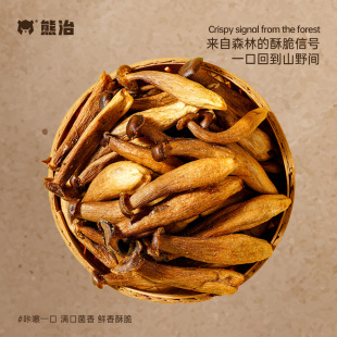 熊治鹿茸菇脆非油炸整朵健康零食