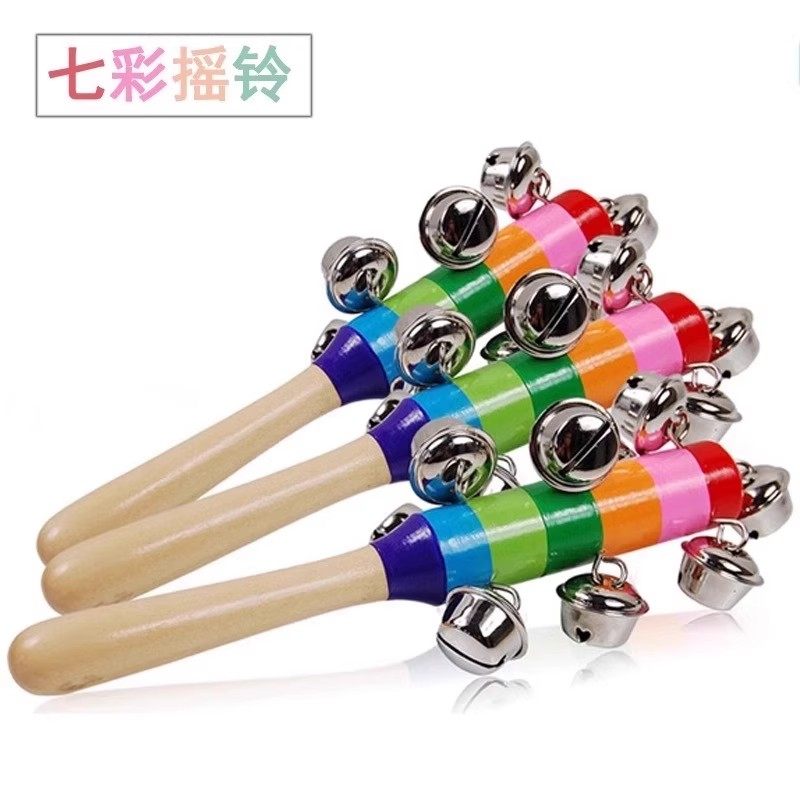 老式传统手工拨浪鼓哗啦棒黄铜棒铃牛皮羊皮可啃咬婴儿童原木桃木,淘宝优惠券,粉丝福利购,淘宝优惠卷