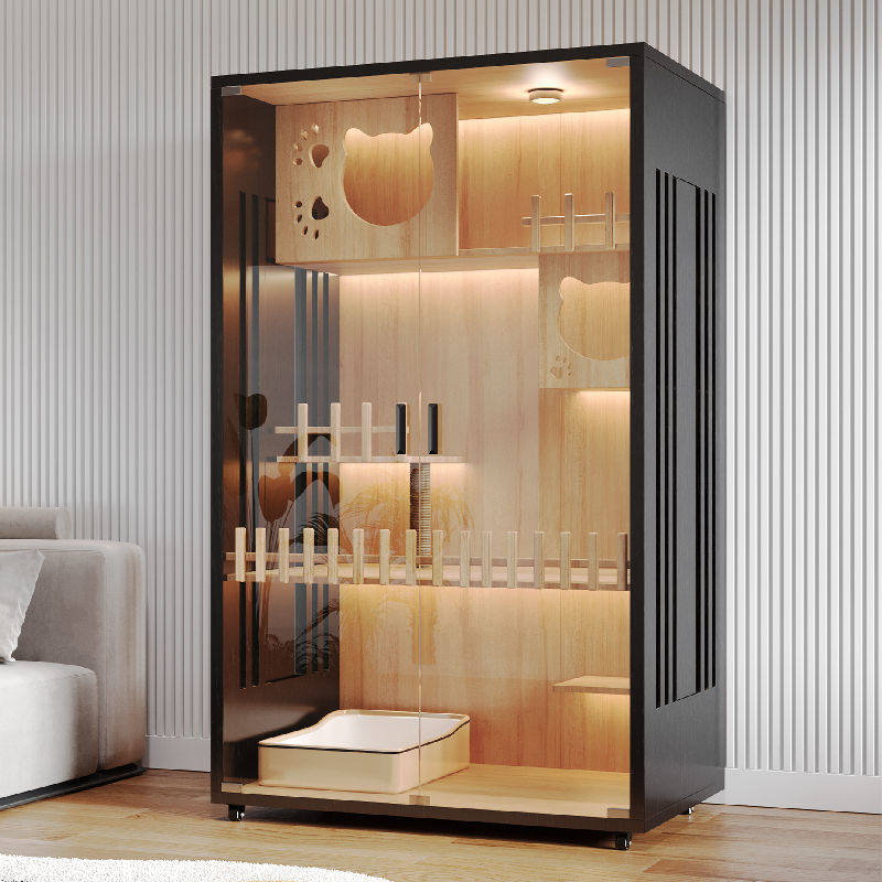 猫别墅家用实木猫笼防水豪华室内猫窝房子超大自由空间猫柜猫屋,淘宝优惠券,粉丝福利购,淘宝优惠卷