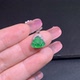 Good luck in the Year of the Horse, small exquisite natural A-grade jadeite, high ice, green, Fuya, true love, jade Buddha pendant, S925 silver inlaid