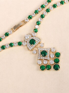 复古婚礼配饰轻奢高级o感套装不规则设计时尚感百搭项链女厂家