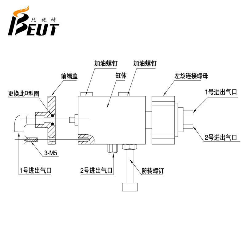 江苏常州比优特立式三爪气动卡盘改装总成钻床铣床加工中心夹紧 - 图2