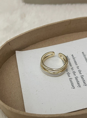 金色滴油戒指合金日韩女