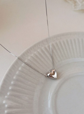 爱心项链无合金锁骨链女