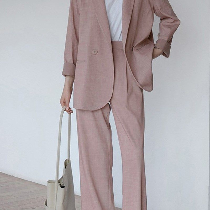 夏季胖mm大码西装套装女宽松休闲职业正装小西服外套两件套200斤,淘宝优惠券,粉丝福利购,淘宝优惠卷