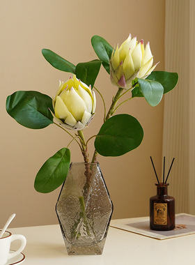 高档仿真帝王花植绒小号