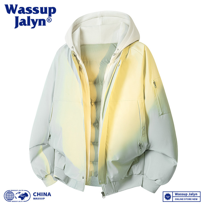 WASSUP JALYN羽绒棉服男女冬季加厚保暖韩系棉袄假两件棉衣外套潮,淘宝优惠券,粉丝福利购,淘宝优惠卷