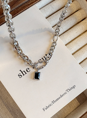 冷淡风钛钢项链女不掉色锁骨链