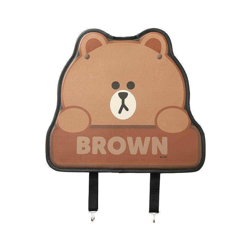 LINEFRIENDS可爱汽车防踢垫通用车载座椅背靠背后排防踢贴防磨垫,淘宝优惠券,粉丝福利购,淘宝优惠卷