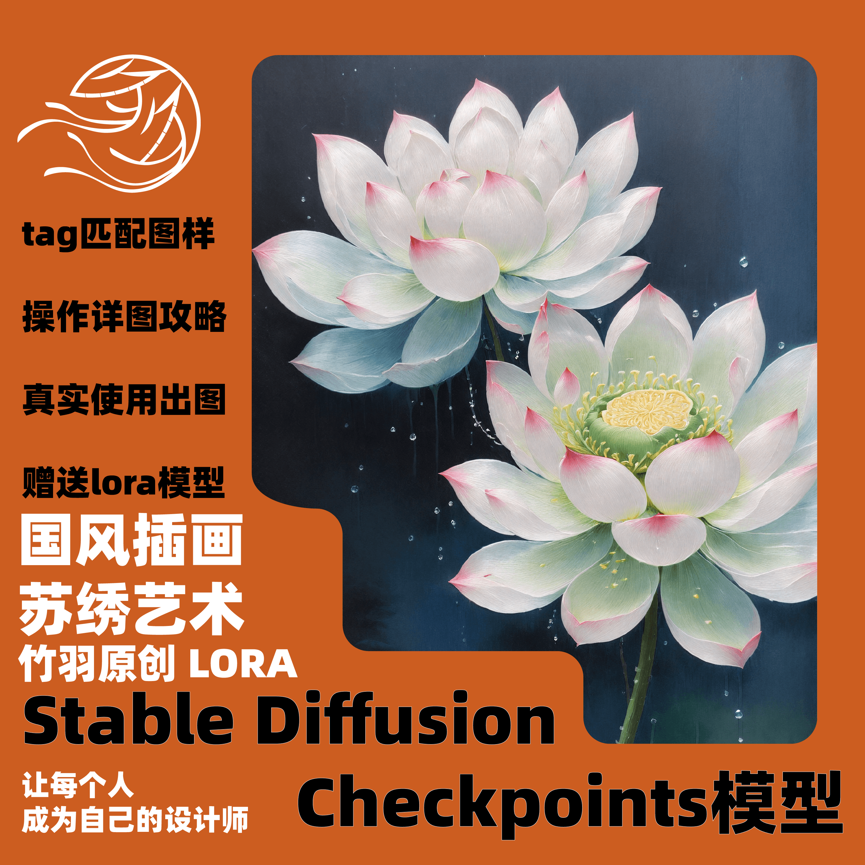 AI绘画 StableDiffusion模型 中国传统苏绣艺术SDXL竹羽原创 LORA - 图3
