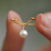 Jane's Jewelry natural freshwater pearl ring for women, French style, versatile, exquisite and beautiful open index finger ring