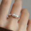 Jane's Jewelry Natural Freshwater Baby Bead Ring Women's Exquisite Fashion Niche High-end Full String Ring Ring