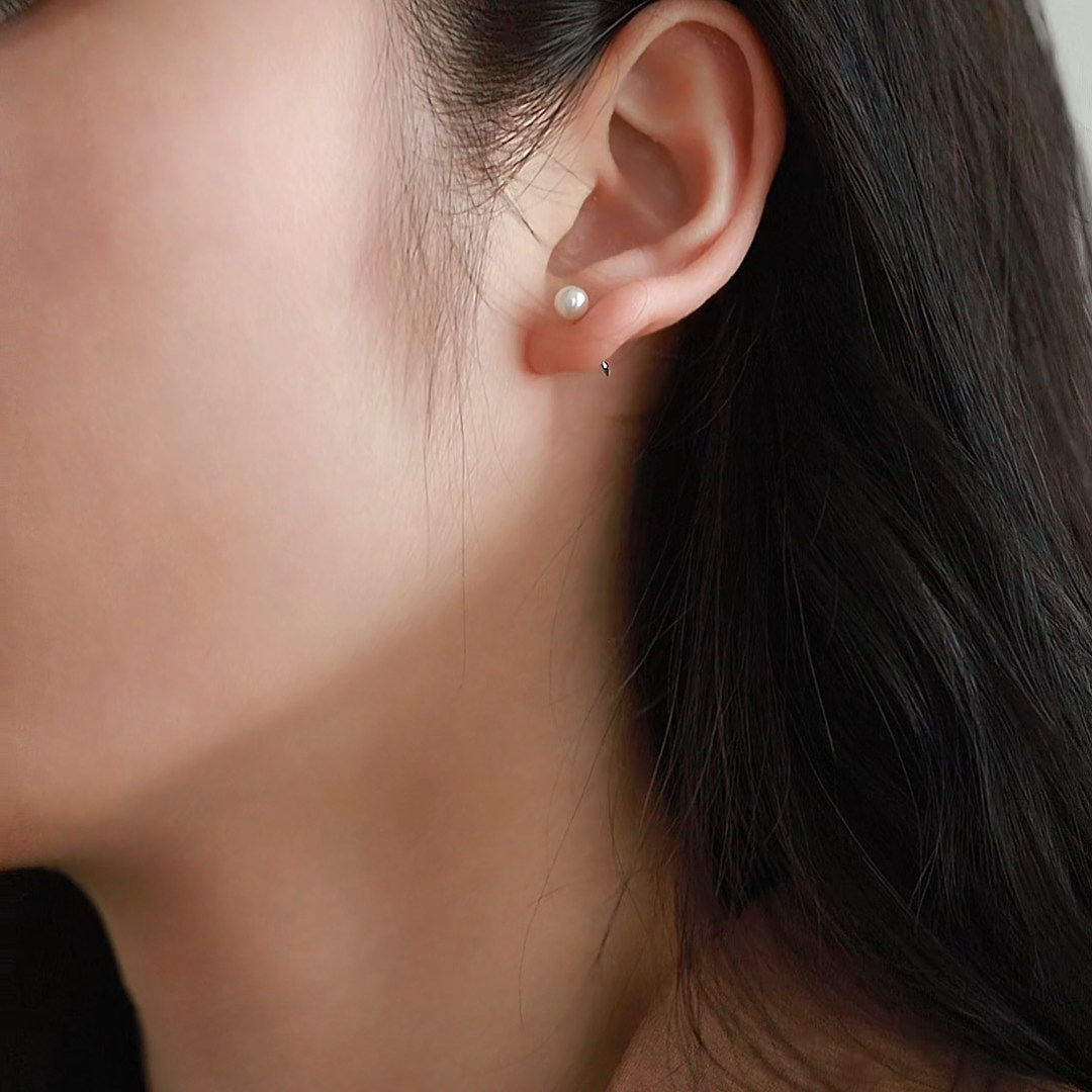 珍氏珠宝天然淡水珍珠耳钉女款 S925银正圆简约日常百搭素钉耳饰,淘宝优惠券,粉丝福利购,淘宝优惠卷