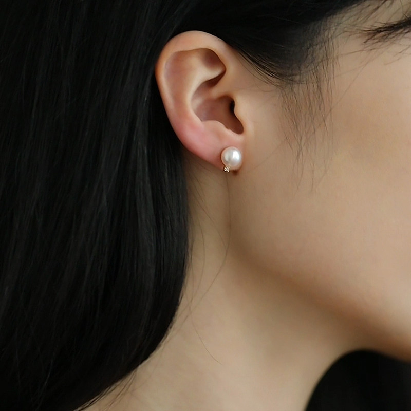 珍氏珠宝天然淡水珍珠耳钉女款 2025新款精致法式小众高级感耳饰,淘宝优惠券,粉丝福利购,淘宝优惠卷