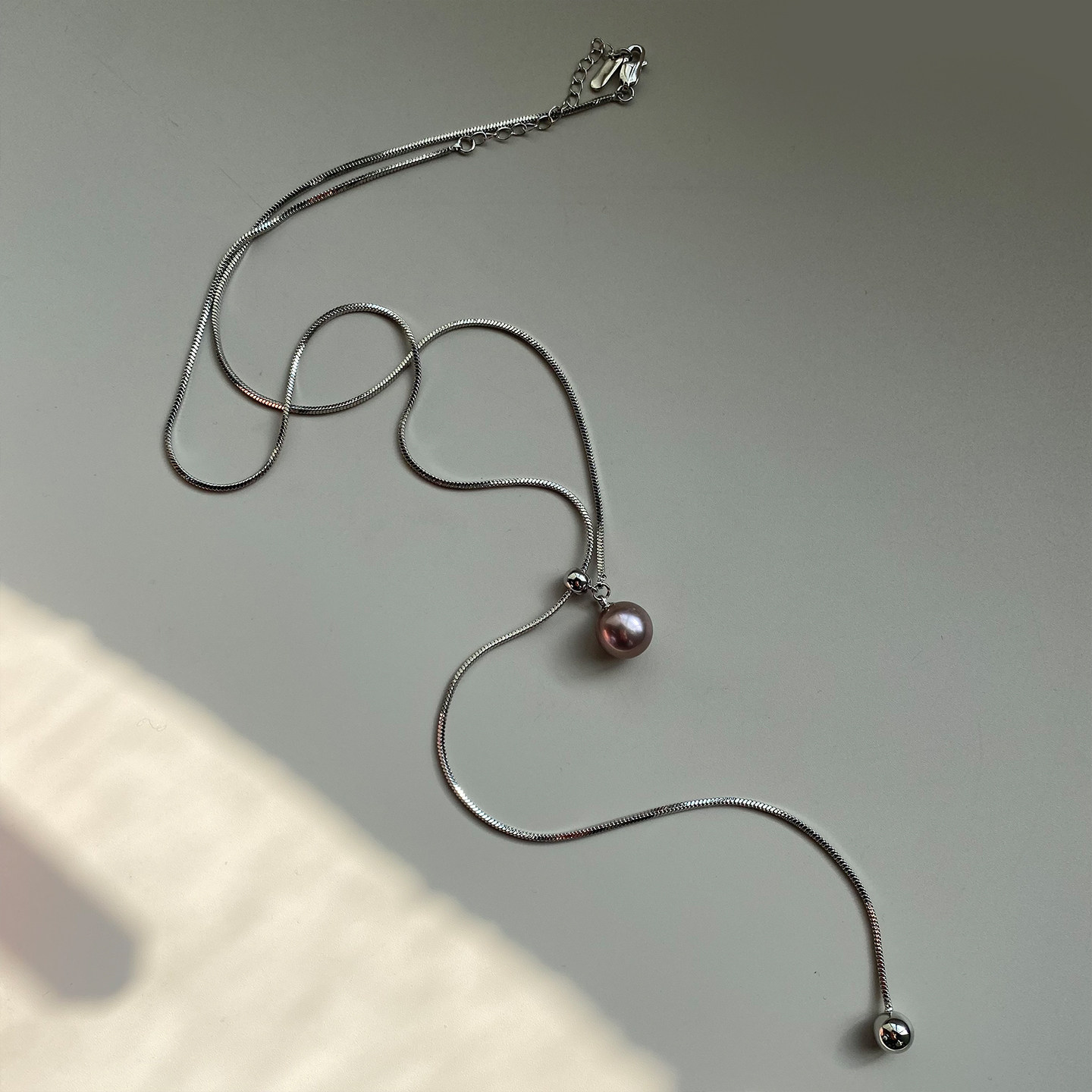 珍氏珠宝天然淡水珍珠项链女款 紫色正圆时尚潮流秋冬长款毛衣链,淘宝优惠券,粉丝福利购,淘宝优惠卷