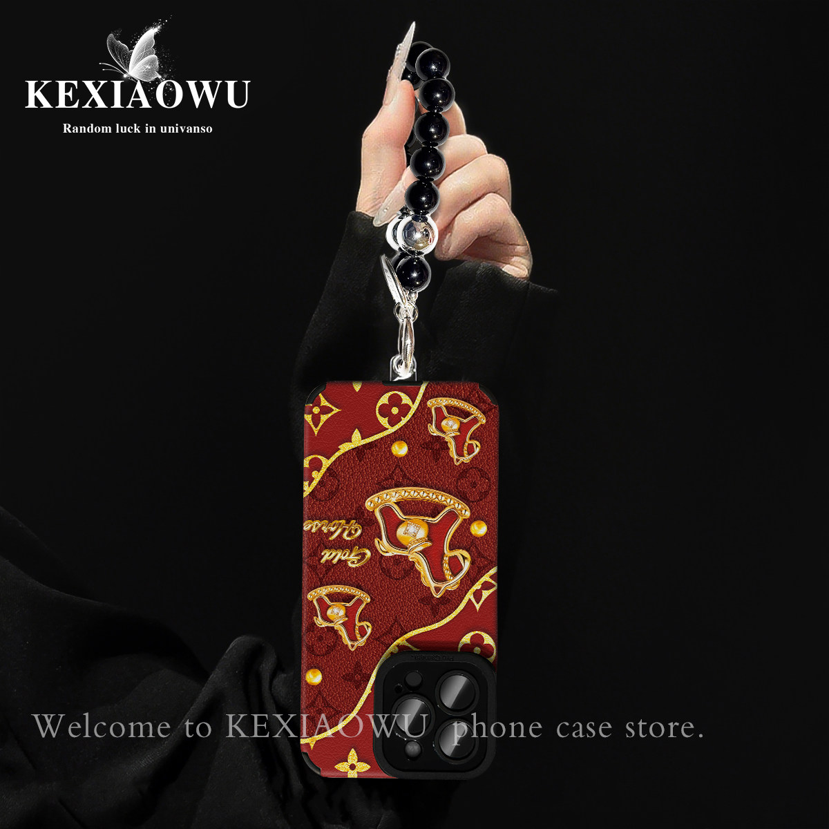 适用苹果14pro鎏金木马15promax瞳眼16plus羊皮iPhone11防摔xsmax手机壳13promax国风手链17promax手机保护套,淘宝优惠券,粉丝福利购,淘宝优惠卷