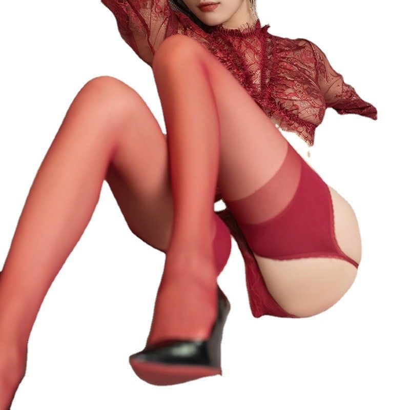 女人性感长筒开档连身袜一体吊带袜黑色红色婚庆,淘宝优惠券,粉丝福利购,淘宝优惠卷