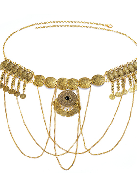 敦煌异域风钱币流苏腰链