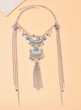 敦煌古风流苏项链民族风