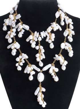 ZA欧美时尚流苏叠戴流苏项链