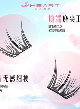 【心心恋恋】蓝眼泪2.0大容量睫毛书自然小薄片单簇分段式假睫毛