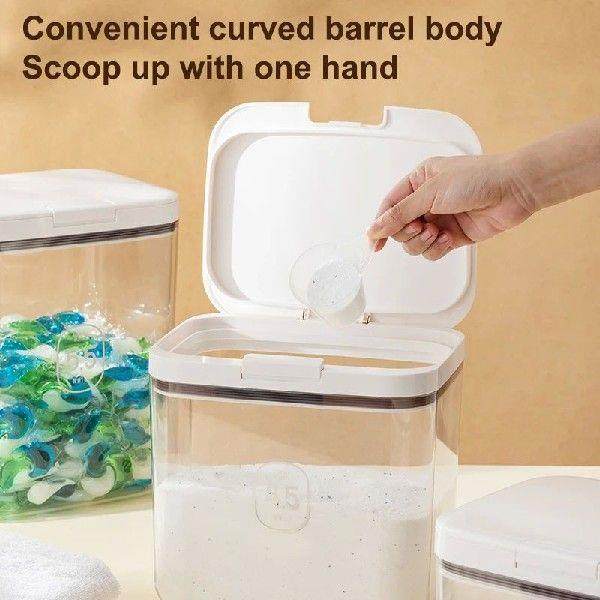 New 1PC Laundry Pods Container, 5.5L One-Click Pop-Up - 图2