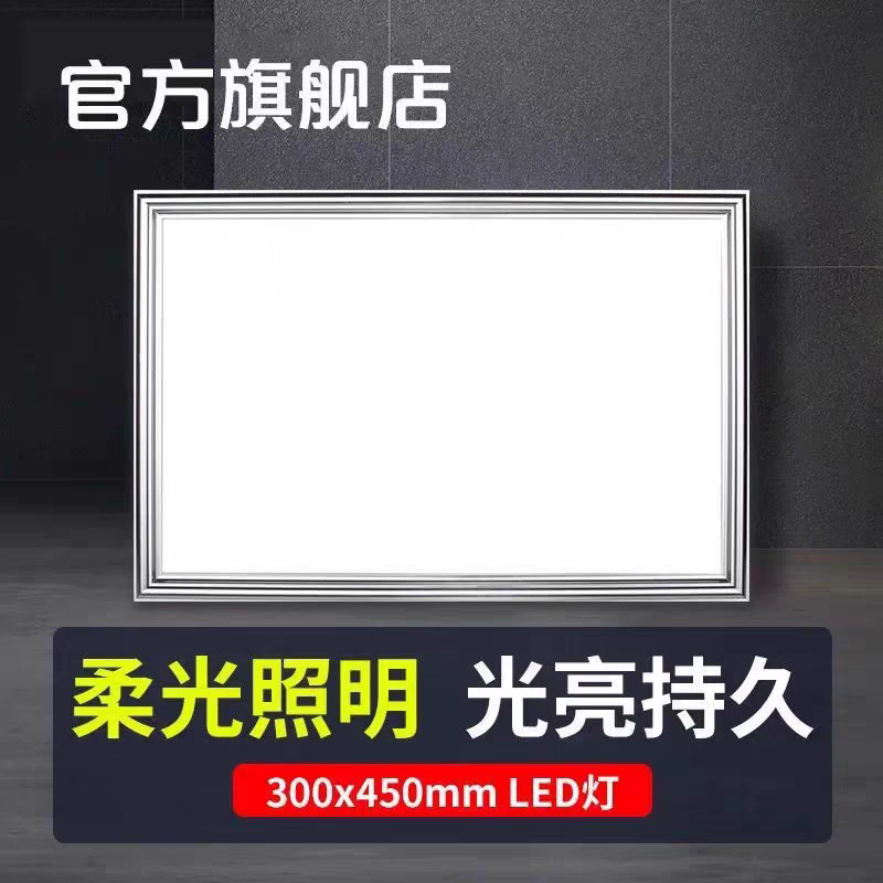 雷土照明300x450集成吊顶灯LED厨卫灯45x90厨房灯铝扣板嵌入式面 - 图3