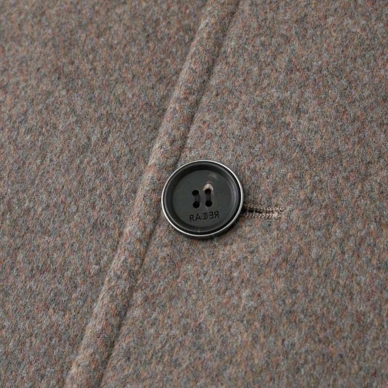 RARE威雅男装奥莱秋冬新款男士褐色加薄棉羊毛羊绒混纺大衣 - 图3