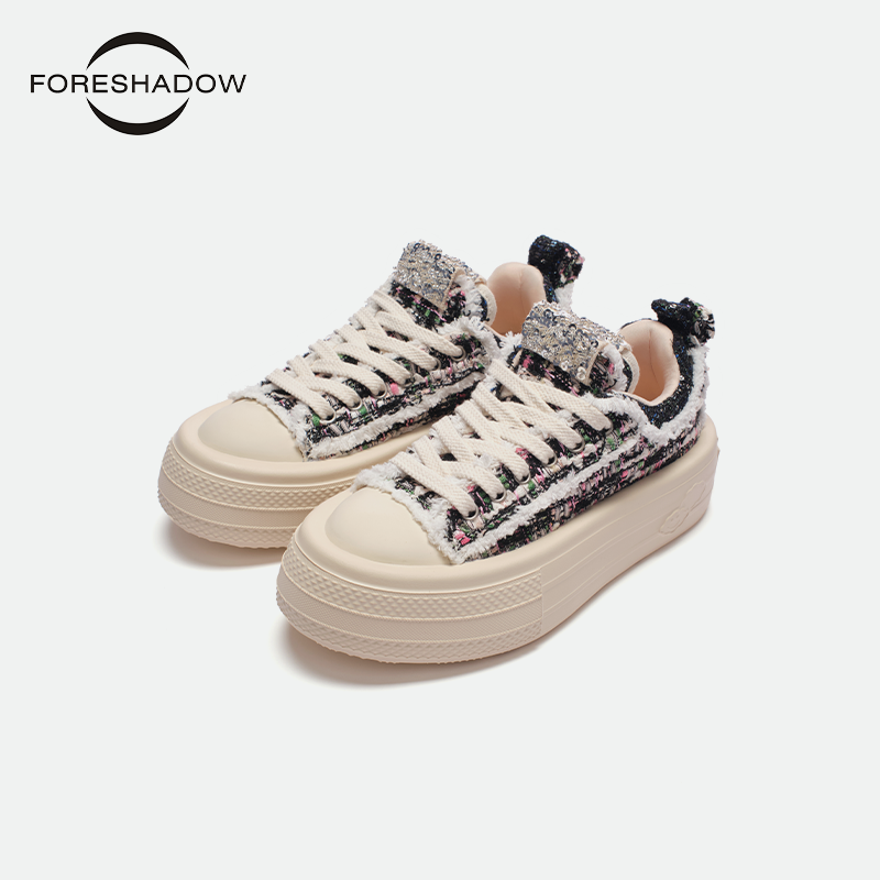 【限时返场】FORESHADOW“Double-Uni1.0 25春新品黑莓厚底帆布鞋