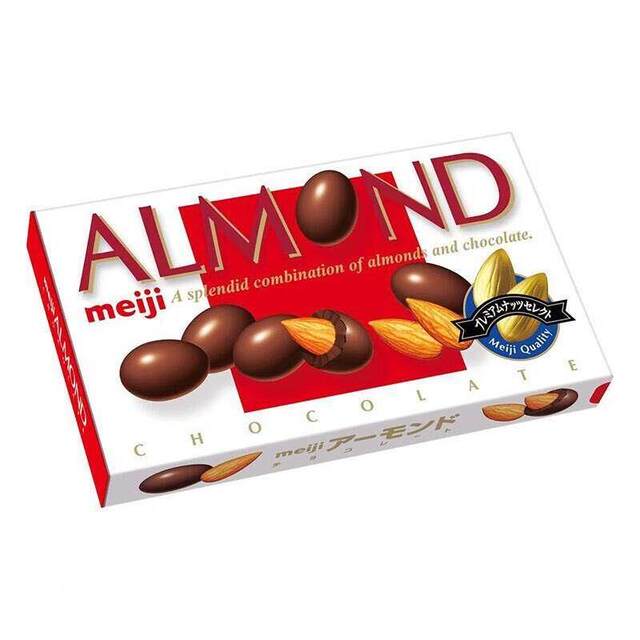 Imported M almond eiji/Meiji macadamia nuts, almonds, chocolate kernels, black chocolate candy (replacement of cocoa ROZ