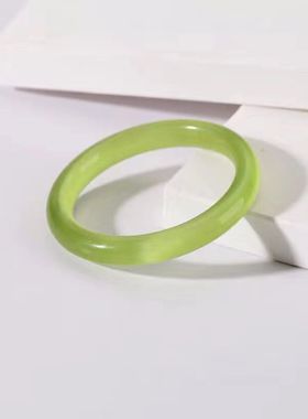 韩版正品灰猫眼石手镯时尚饰品女猫眼效应明显12n圈口56-64