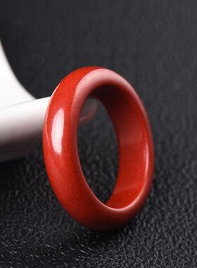 天然帝砂原矿朱砂戒指平安本命牛年戒指情侣男女款指环