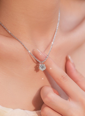 仿莫桑石钻项链女夏季2024新款锁骨链轻奢小众感气质温柔百搭