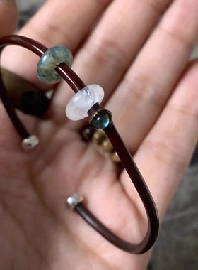 2024新款古法新中式国风手镯设计感竹节清冷感气质感开口手镯