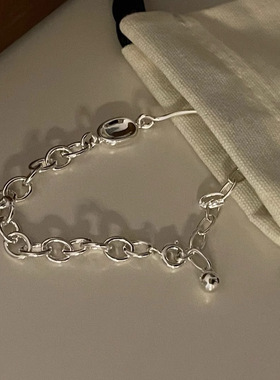 小众设计凹面豆豆手链女简约冷淡风百搭气质手环ins风个性手饰潮