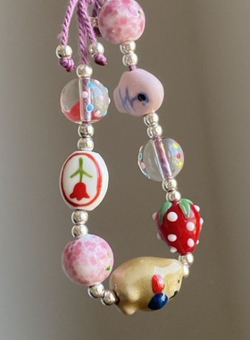 「夏日甜心」ins风甜美可爱小熊手链女小众时尚百搭编织串珠手串