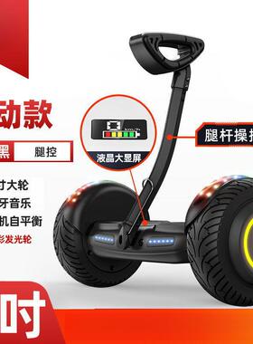 外贸电动智能儿童腿控APP手控平衡车双轮成人平行车整体车无