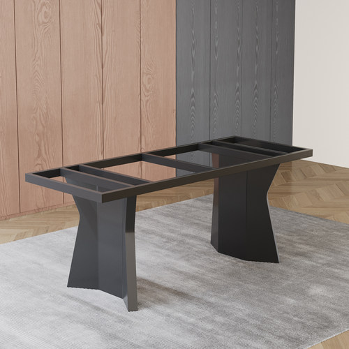 大理石桌腿支架岩板奢石茶桌底座桌脚大板桌子腿不锈钢金属餐台脚 - 图1