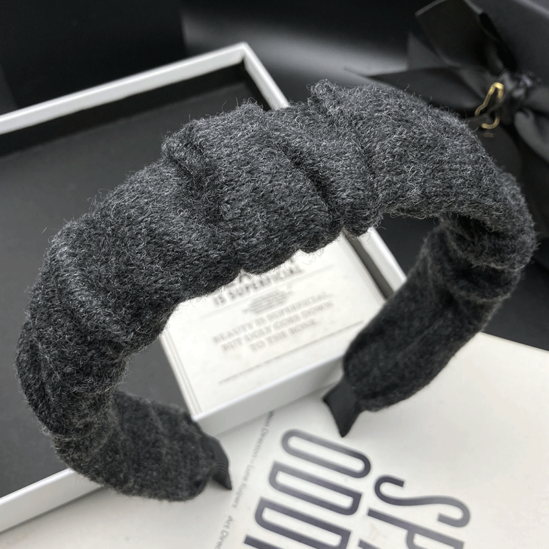 2025韩国网红新款针织褶皱发卡发箍女高级感时尚简约外出压发头箍,淘宝优惠券,粉丝福利购,淘宝优惠卷